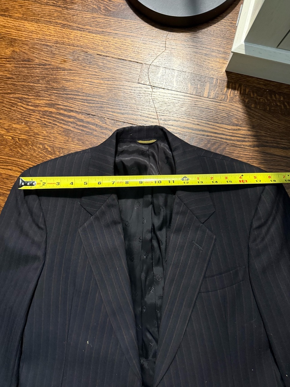 Dior Men's Vintage Black Pinstriped Sport Coat Blazer - Picture 8 of 11